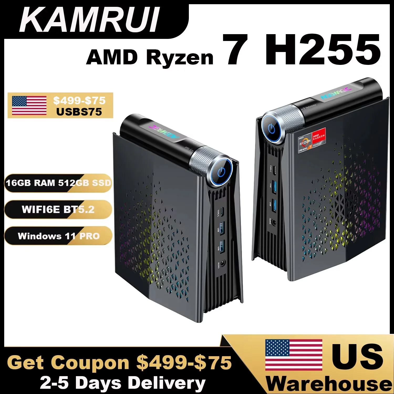 KAMRUI Gaming Mini PC Ryzen 7 - Pc Gaming Amd Ryzen 7 ulasan dan harga