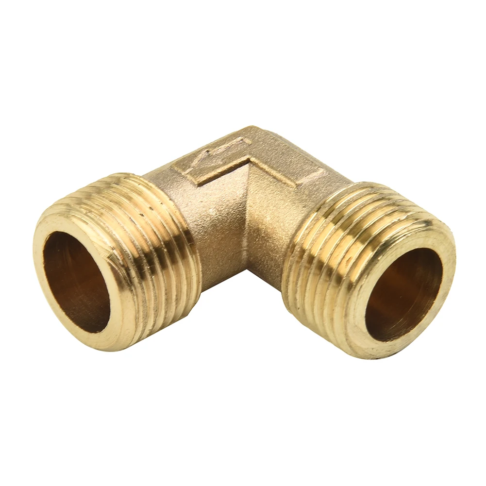 High Quality Elbow Coupler Pipe Joint Accessory Adapter Gold Tone Male To Male Part 16.5mm Replacement 90 Degree