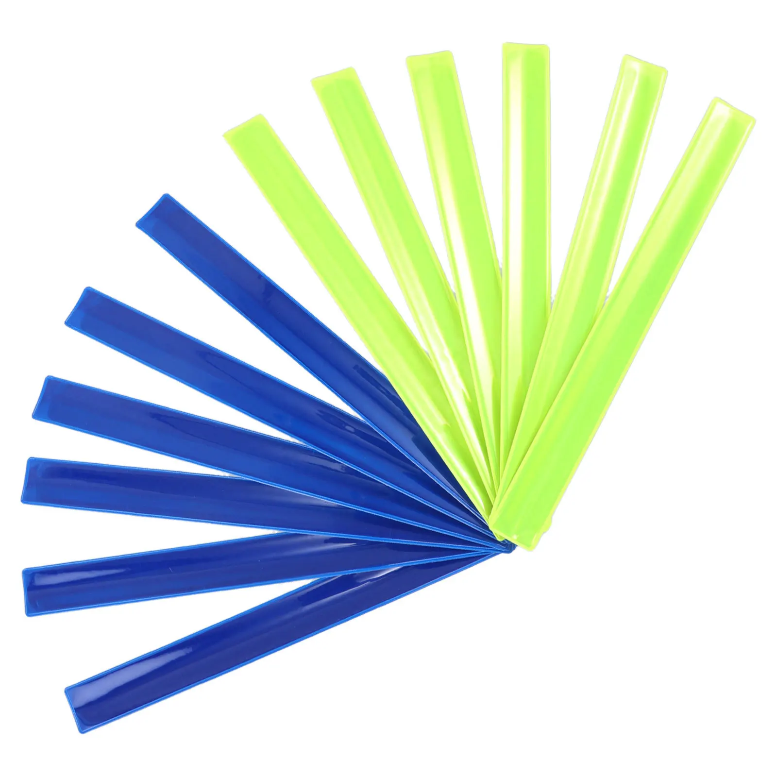 

12Pcs Reflective Luminous Slap Bracelets Flexible Self-Wrapping Wristbands for Kids Adults Night Running Cycling Party