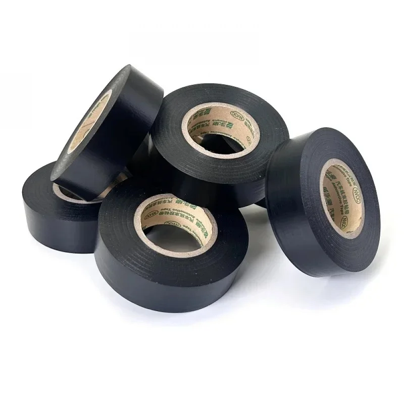20M/Rolls x Width 19mm Black heat-resistant PVC Electrical Tape Waterproof Insulating Protection for Sealing Wires Cable Tape