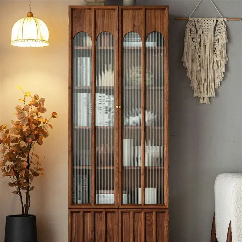 Customizable North American Solid Wood Bookcase Simple Modern Bookshelf