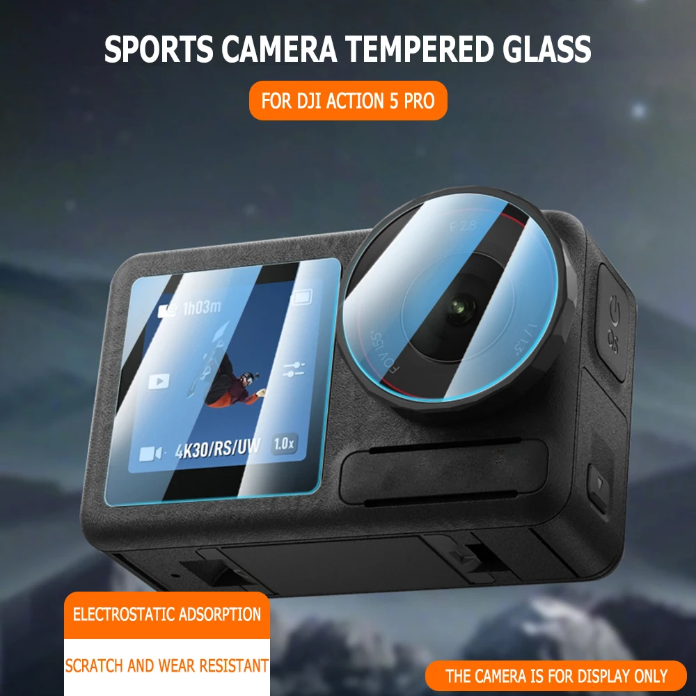 Tempered Glass Screen&Lens Protector Film For DJI Action 5 4 3 Pro Osmo Pocket 3 Anti-reflection Action Camera Screen Protector