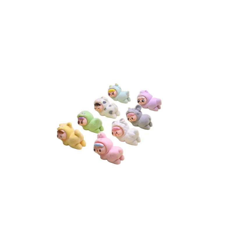 12 pezzi di piccoli animali che dormono, simpatici ornamenti da tavolo per cartoni animati