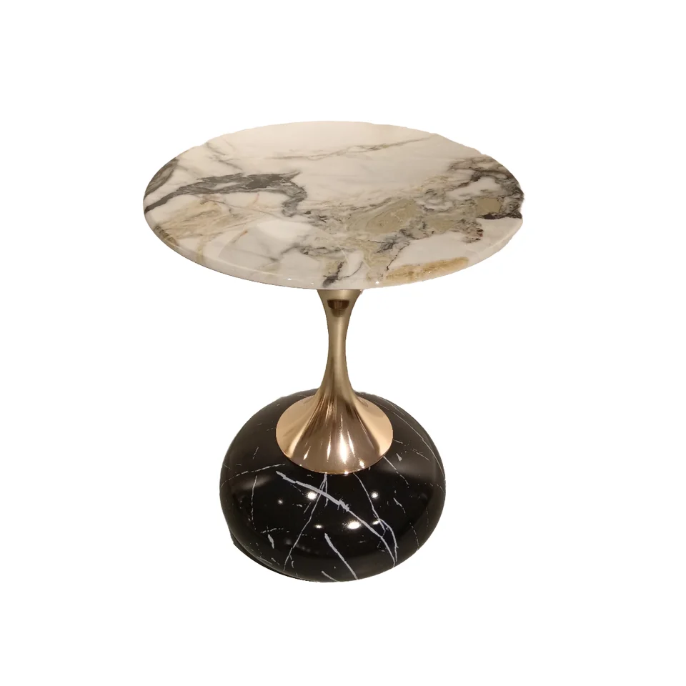 xx-Luxury Modern Minimalist Metal Coffee End Table Simple Round Top Side Table for Home Furniture Bedside Movable Table*