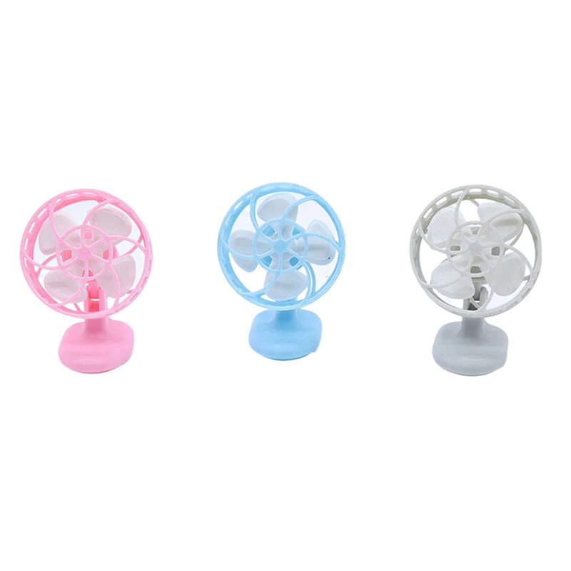 1Pc Dollhouse Miniature Electric Fan Model Dolls House Mini Simulation Living Scene Decor Furniture Ornaments Accessories