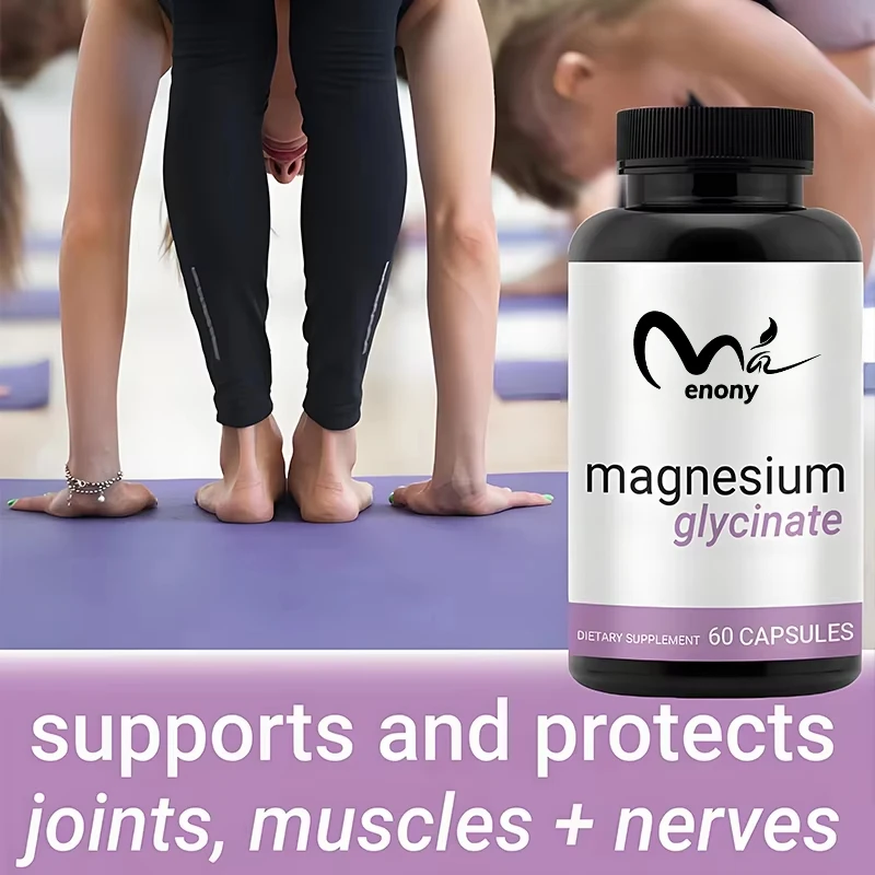 

Magnesium glycinate 1000mg (500mg per capsule) - pure magnesium supplement chelates up to 60 capsules for maximum absorption