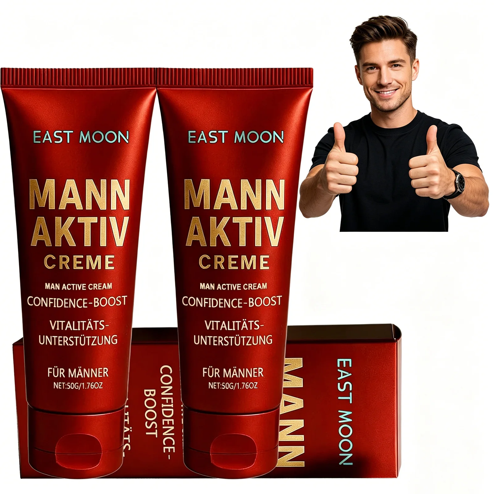 Mann Aktiv Creme 50g – Men’s Vitality & Moisturizing Cream, Daily Nourishing Body Lotion, Confidence-Boost Skin Care for Men