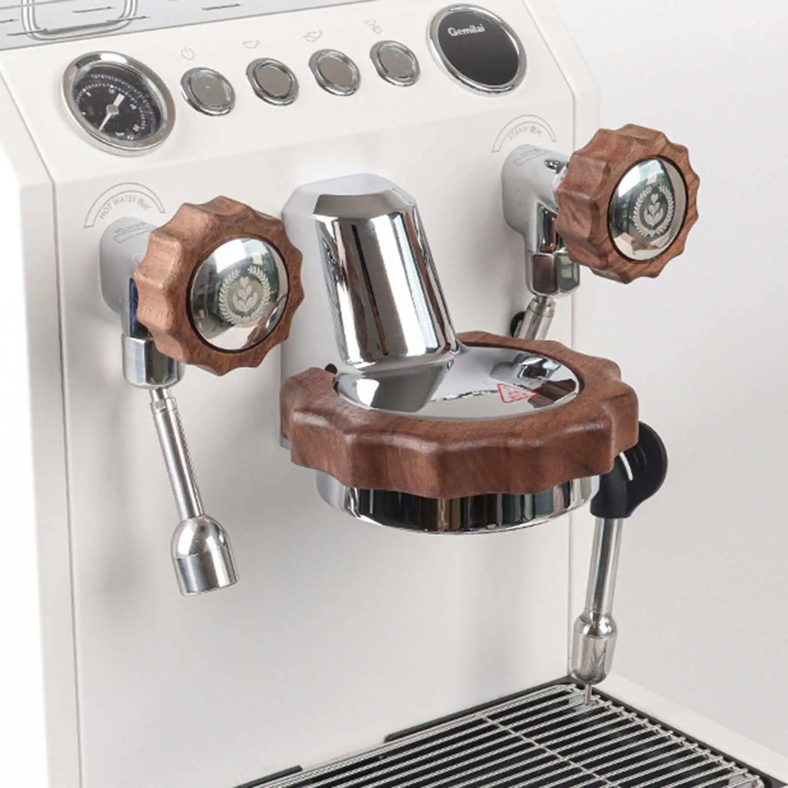 

2x Coffee Machine Knob, Anti Scald Portable Multiuse Modification, Walnut Wooden Handles for 3145 Espresso Accessory