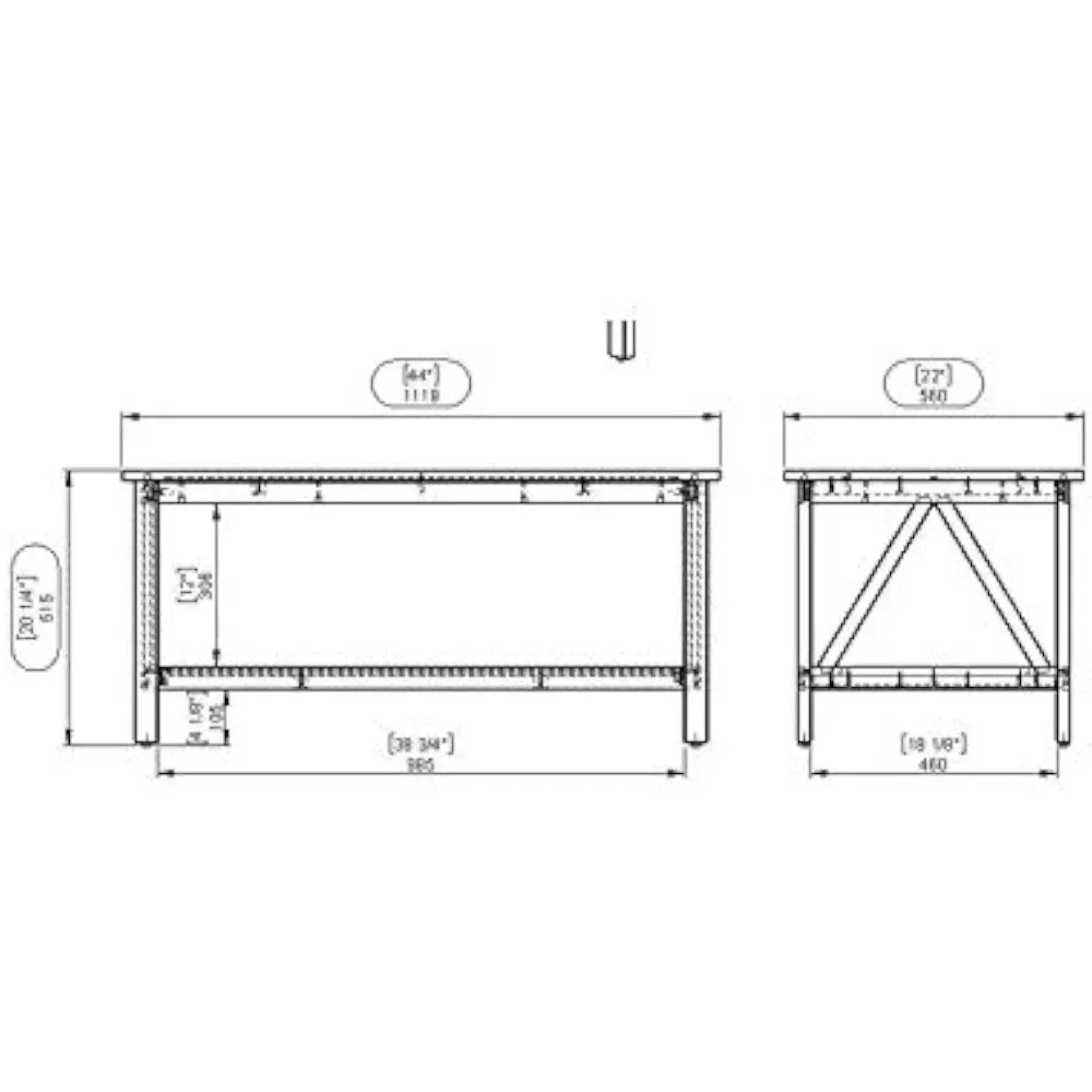 골동품 담배 레스토랑 테이블, 44.02 "W X 21.97" D X 20 "H 센터 테이블, 방 홈 장식 티티안 커피 테이블 가구