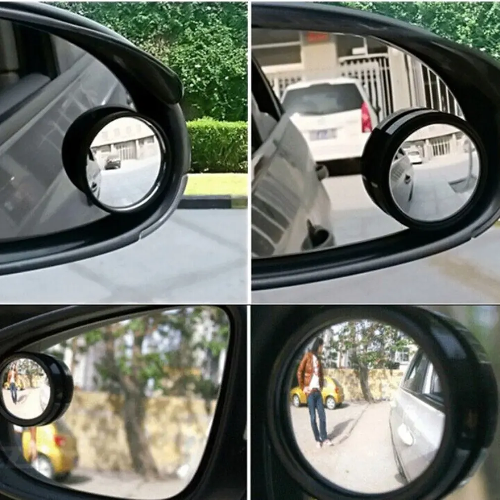 2024 Hot Small Round Mirror Blind Spots Rearview Auto Car-styling Fit Car Reverse Auxiliary Lens Wide-angle Lens Fast Delivery