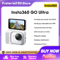 Insta360 GO Ultra - Hands-Free 4K Mini Cam Lightweight & Mobile Top in Low Light Stabilization 200 Min Battery 10m Waterproof New Original