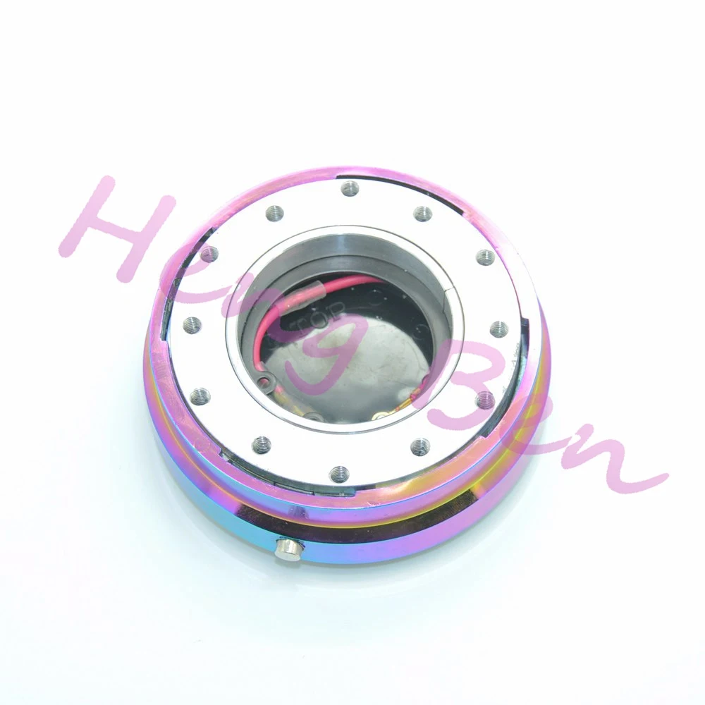 Universal Neo Chrome Steering Wheel Quick Release Hub Adapter Snap Off Boss Kit