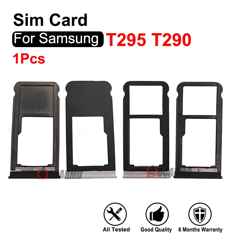 Black/Silver For Samsung Galaxy Tab A 8.0'' SM-T290 T295 Single And Dual SIM Card Tray Slot Replacement Parts