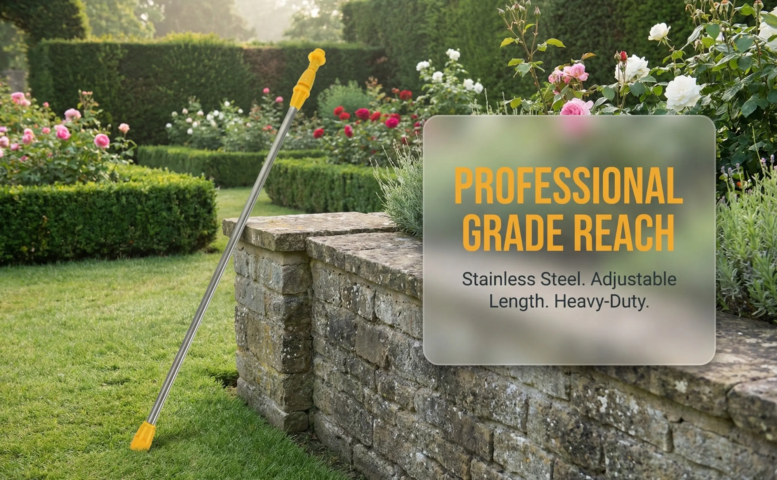 8Pcs Stainless Steel Extendable Spray Wand Extension Long Reach Agricultural Sprayer Pole Replacement for Orchard Farm Gardens