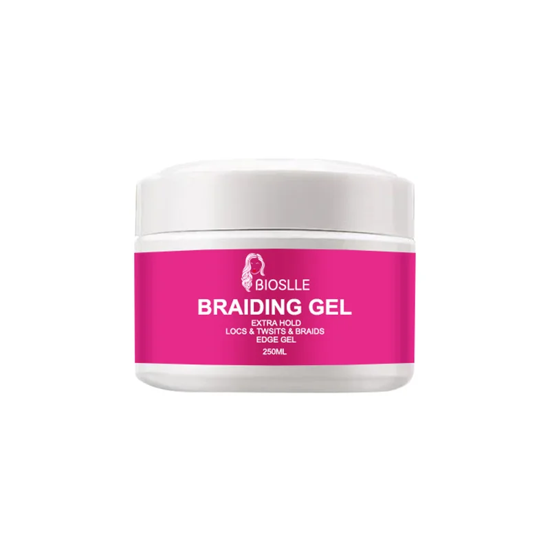 BIOSLLE Braid Styling Gel 250ml Extreme Hold Wax Edge Hair Paste Hair Braiding Loc Gel For Black Women