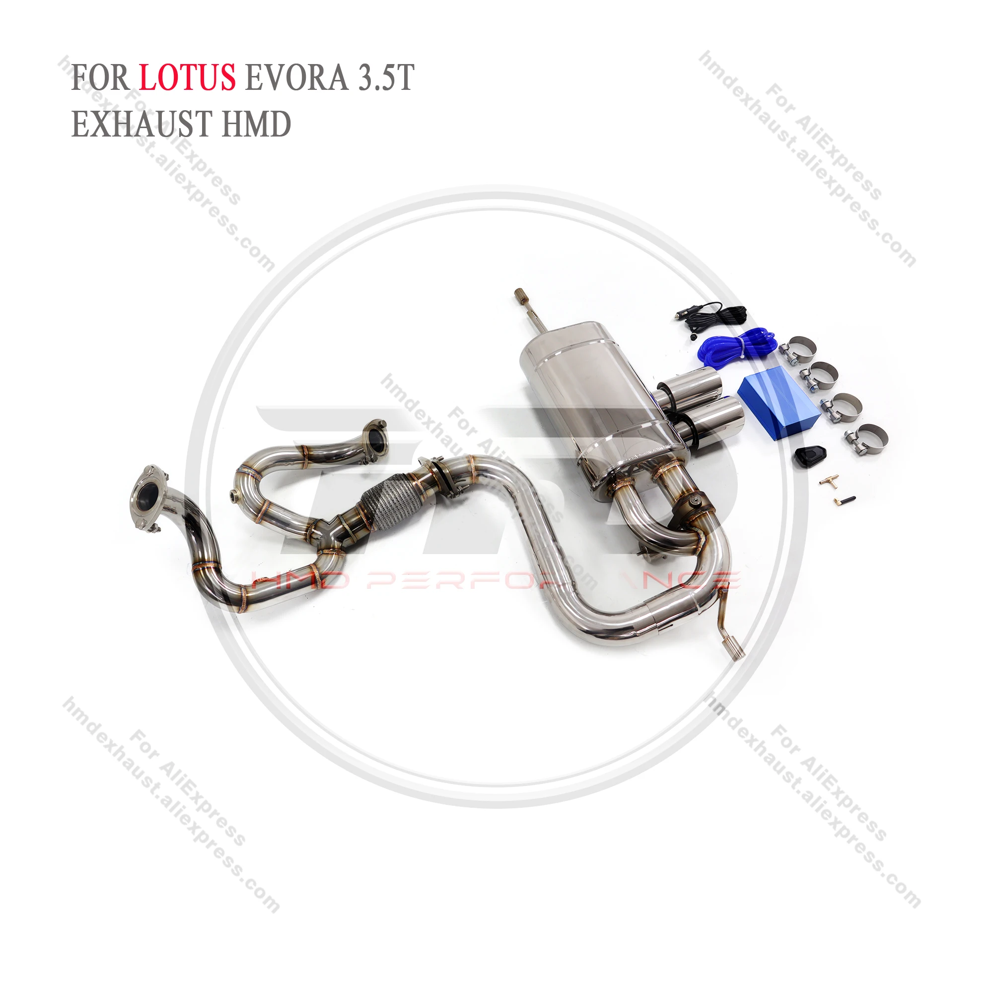 HMD Exhaust System Stainless Steel Performance Catback for Lotus Evora 3.5T Muffler With Valve