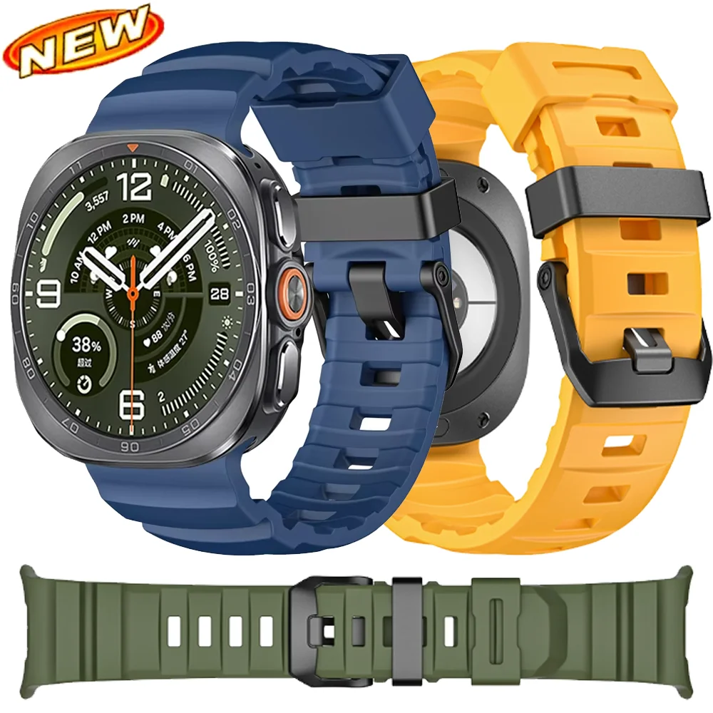 Trail Silicone Strap for Samsung Galaxy Watch Ultra 2-1 47mm Comfortable Bracelet for Galaxy Watch Ultra 47mm Outdoor Watchband