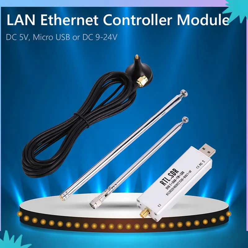 ABZW 2X For RTL-SDR BLOG RTL SDR Receiver V3 RTL2832U 0.1Mhz-1.7Ghz TCXO SMA Software Defined Radio Receiver With Antenna