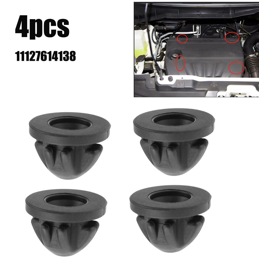 1/4pcs Engine Cover Trim Rubber Mount Grommet Bush Bump Stop 11127614138 7614138 For BMW 1-8 Series X4 X5 X6 X7 Z4 For MINI