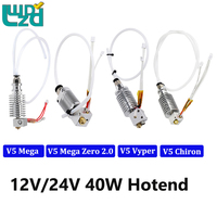 Mega Print Head Hot End  12V 24V 40W E3D V5 Hotend Kit For ANYCUBIC Mega Zero 2.0 Chiron Vyper J-Head 3D Printer Parts