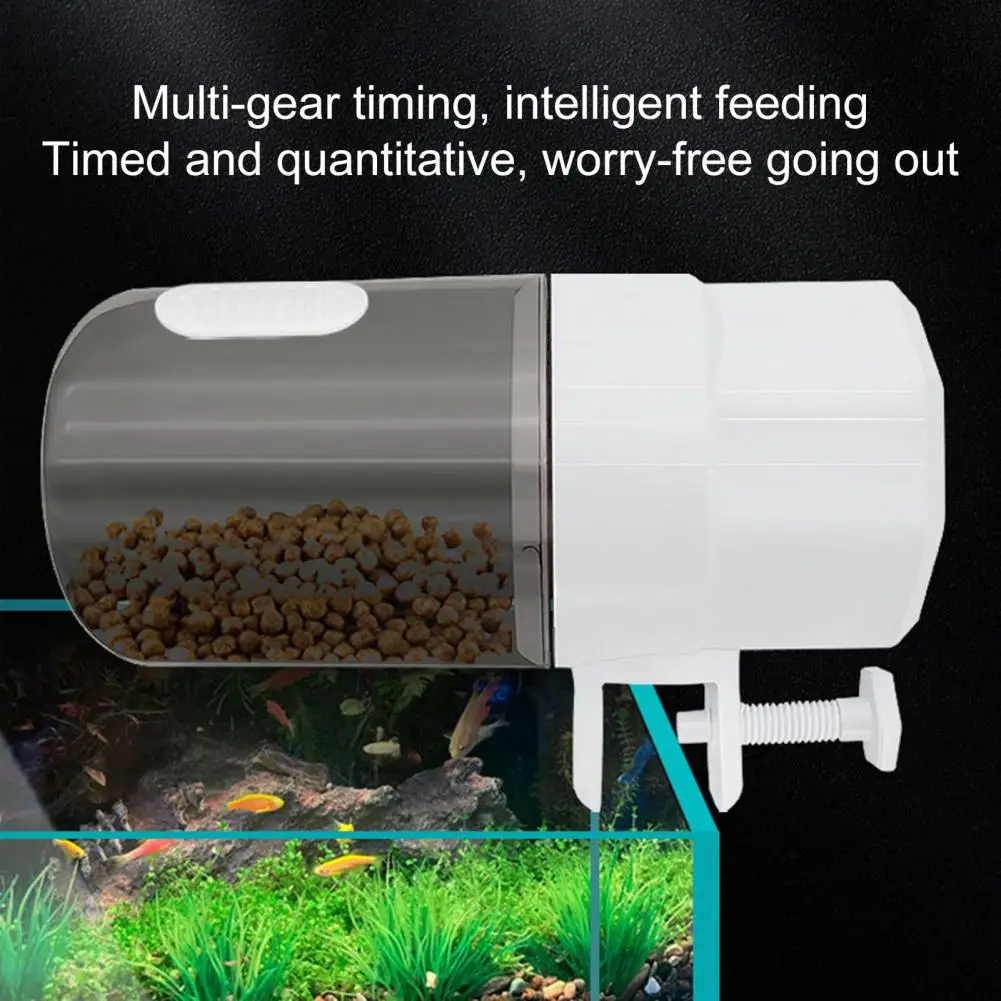 

Fish Tank Feeder Automatic 3 Gear Timing Sliding Switch Regulation Moisture-Proof Fish Food Dispenser Aquarium Accessories