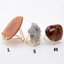 Metal Arm Mineral Display Stand Easel Mineral Agate Crafts Stand Crystals Holder Base Rack