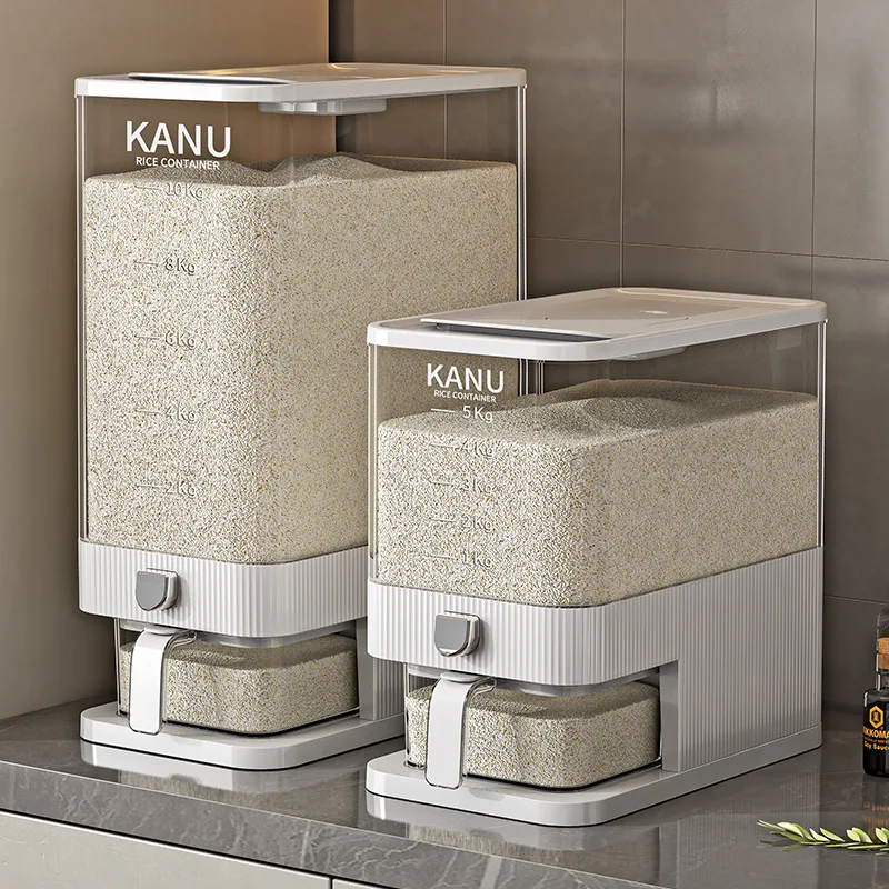 دلو أرز عالي الجودة، مانع للحشرات والرطوبة، صندوق أرز منزلي للطعام، حاوية تخزين الدقيق #1