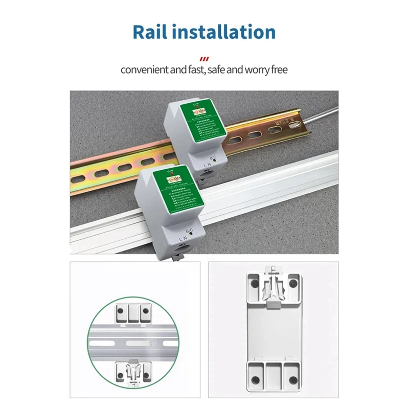 Peacefair PZIOT-E02 AC Single Phase Din Rail Meter Wifi Energy Power Meter Electric Wattmeter Tasmota Esphome For Home Assistant