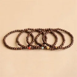High Quality Fashion Natural Sandalwood Bracelet For Women Girls Retro Exquisite Beaded Bracelet Jewelry Accessories Gifts