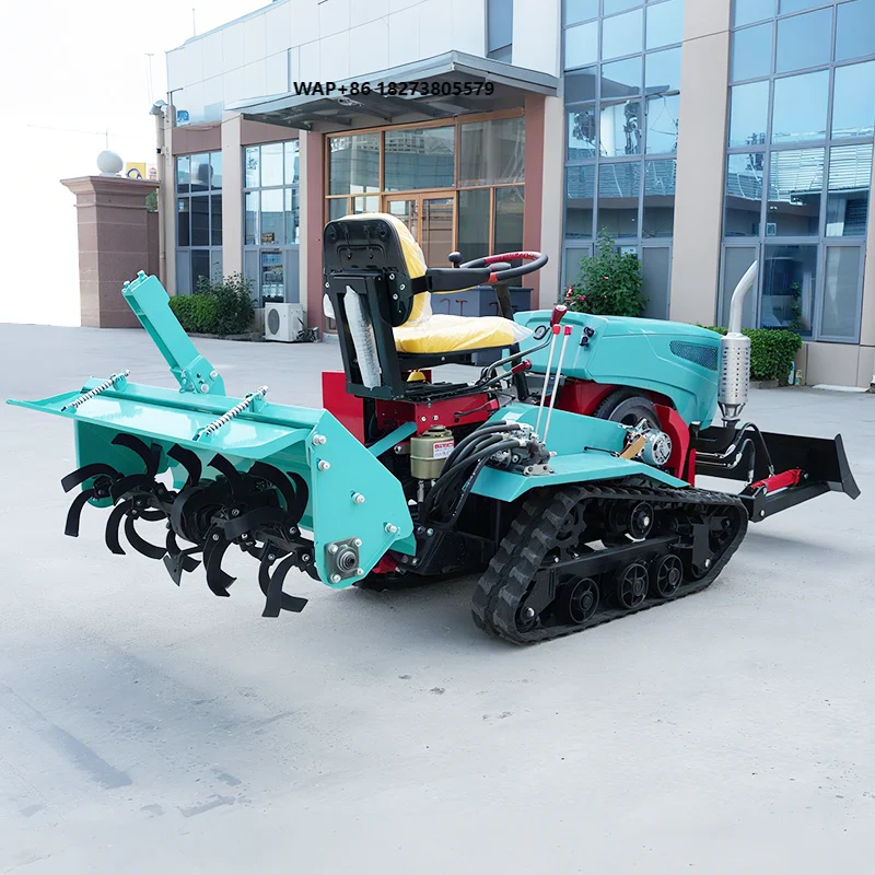 China Wholesale 35Hp Rotary Tiller Cultivator Agricultural Operation Rotary Tiller Rubber Crawler Drought Rotary Tiller