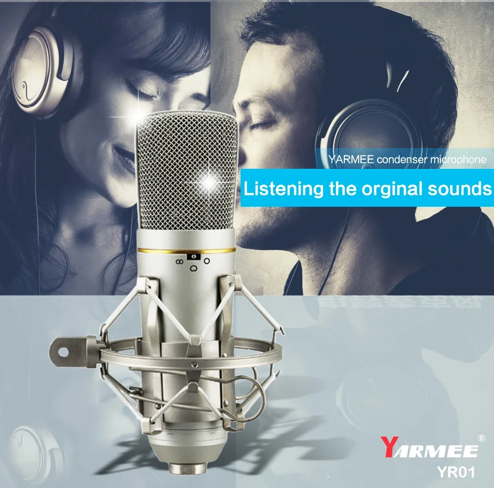 YR01 XLR Condenser Microphone Professional Recording Microphone Music Create Broadcast studio microphone