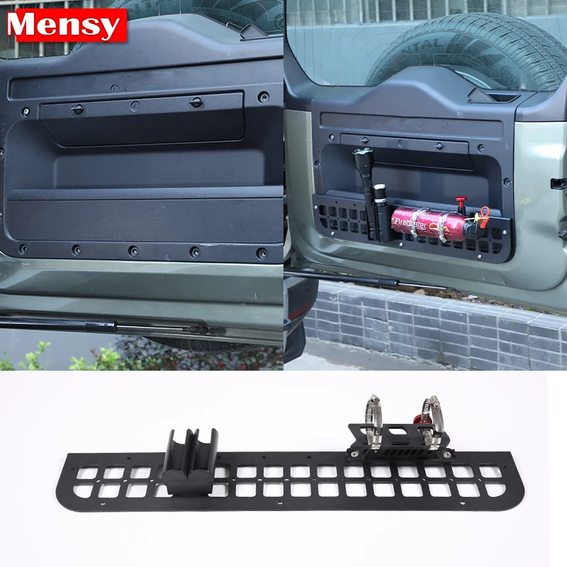 

For Land Rover Defender 90 110 130 20-24 Aluminum Alloy Black Car Tailgate Tool Fixing Bracket Panel Cover Trim Car Accessories