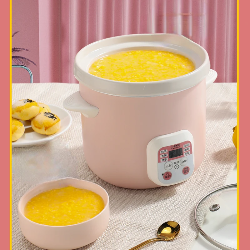 110V Mini Electric Stew Pot 1-3 Person Automatic Soup Pot Porridge Electric Ceramic Small Electric Чайник Электрический