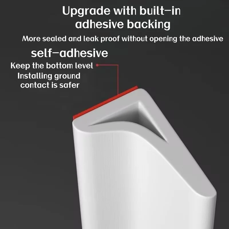 

Self-adhesive Kitchen Bathroom Water Retaining Strip Bendable Shower Silicone Water Barrier For Shower