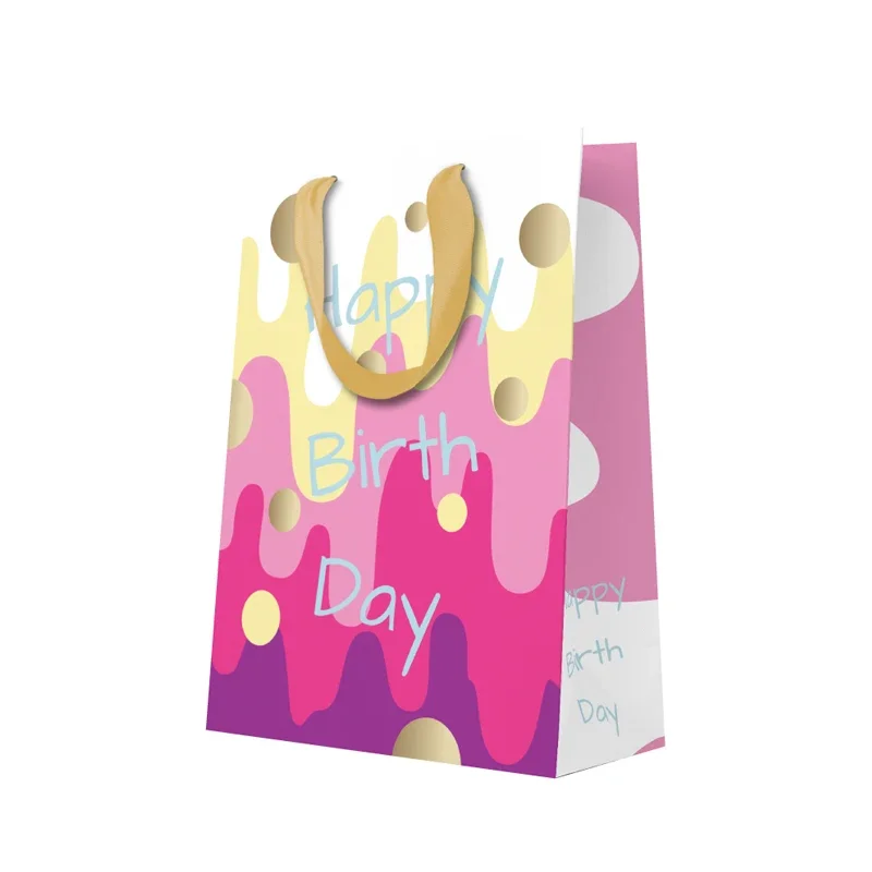 Personalized Printed Paper Bags birthday gift Shopping Gift Jewelry Packaging Paper Bag