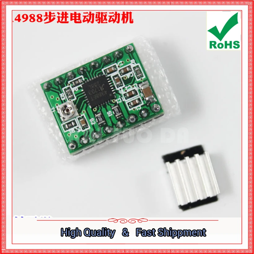 3D Print A4988 Stepper Motor Driver Reprap Sink Heat Sink Pins Welded Module Board (H5B4)