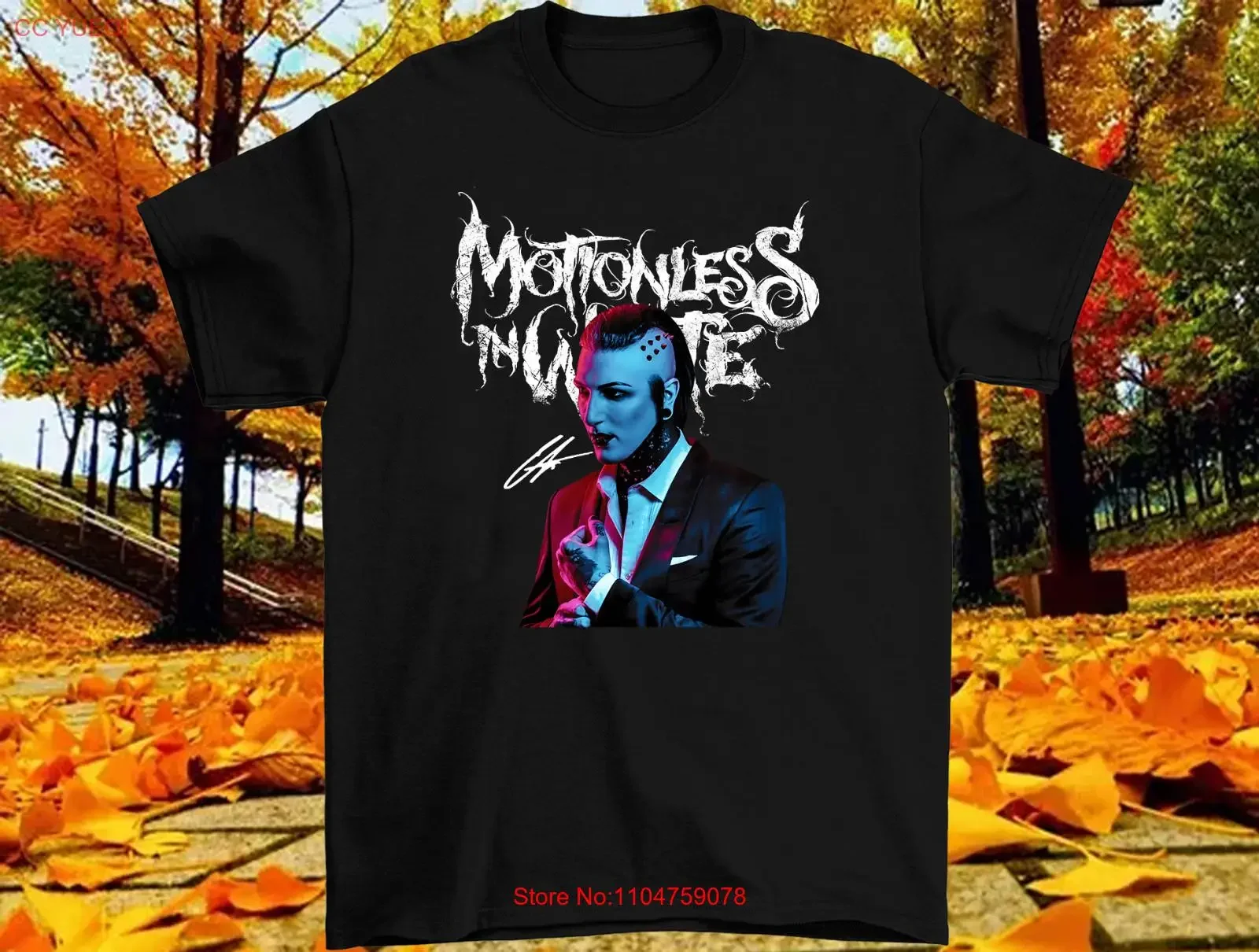 Chris Motionless in White Band T Shirt S 5XL NL3231 vintage Washed Soft Comfortable homme Slightly fashion Breathable Casual