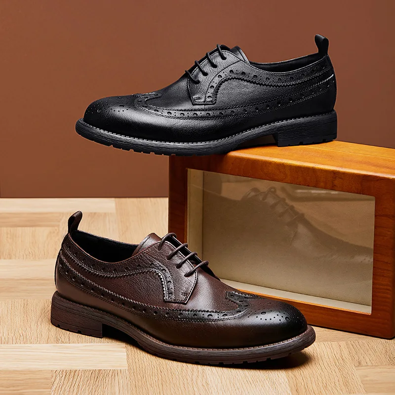 Autumn Winter Spring Cowhide Business Men High Quality Genuine Leather Luxury Casual Designer Male Casual Designer Loafers Men image 3