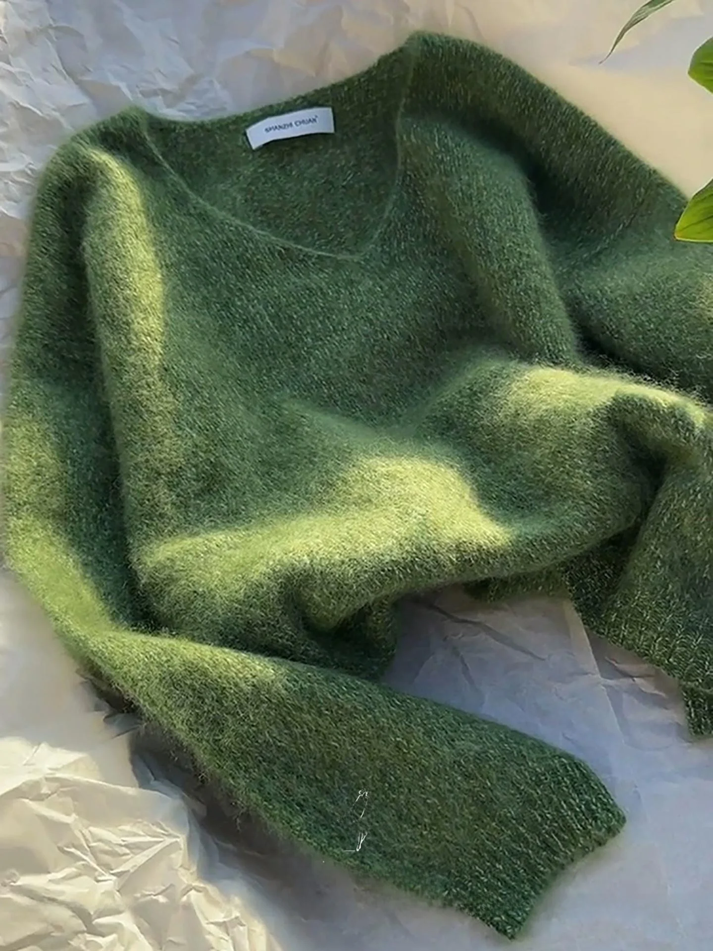 

Soft een V-Ne Sweater Women's Loose Fit Comfortable Knitwear Korean Sle Anti-Aging Trendy Winter New Arrival