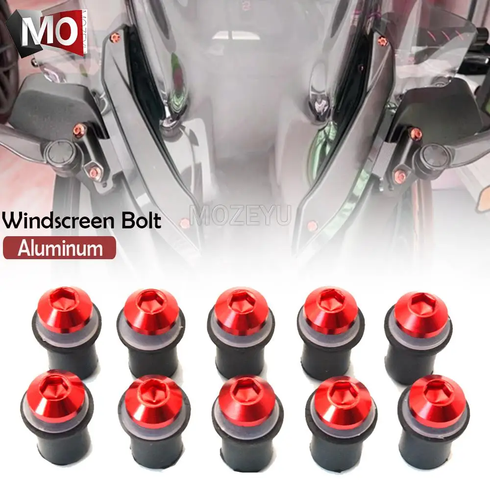 For honda NSR125 NSR250 NSR 125 250 MSX125 GROM MSX 125 10PCS Motorcycle Accessories 5mm Windscreen Windshield Bolts Screw Kits