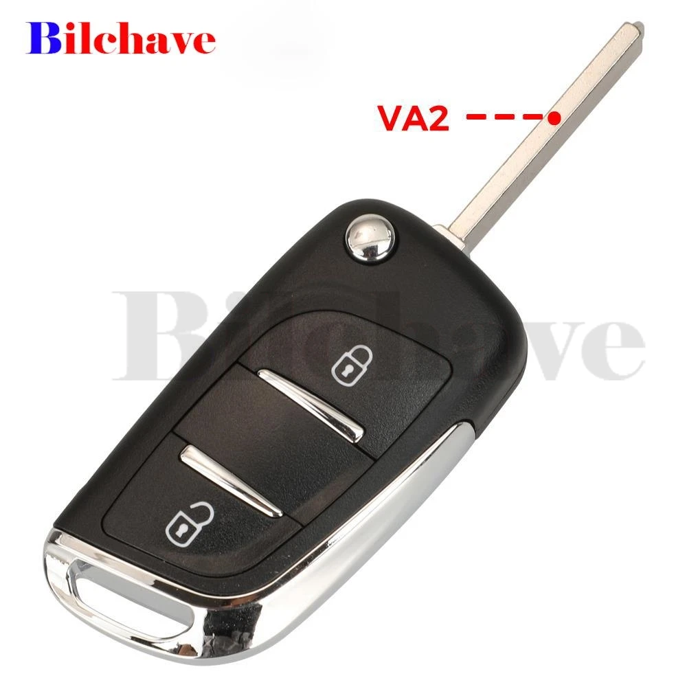 jingyuqin ID46 433Mhz FSK/ASK Filp Remote Key CE0523 CE0536 fob For Peugeot 207 Partner Citroen C2 C3 C4 C5 Berlingo Picasso