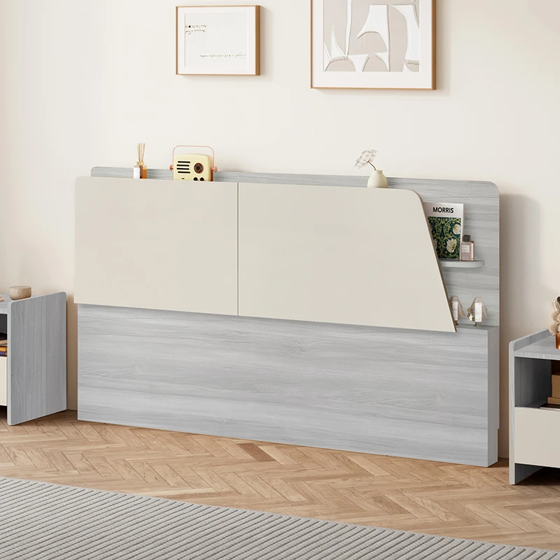 ألواح رأس خشبية بسيطة كينج فاخرة بجدار واحد لوح أمامي للسرير مريح مبطن Cabeceros De Cama De Madera أثاث غرفة النوم