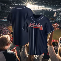 New Atlanta Braves Baseball Jersey Jersey Summer New Fashion 3D Printing Adult and Child Fashion Trend Baseball Jersey