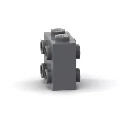 Small particle building block MOC 80796 1 × 2 × 2 double-sided brick assembly toy accessories parts connection
