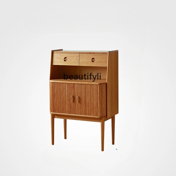 

Nordic Solid Wood Sideboard Cabinet Living Room Storage Cabinet Small Storage Cabinet Cherrywood Storage Cabinet