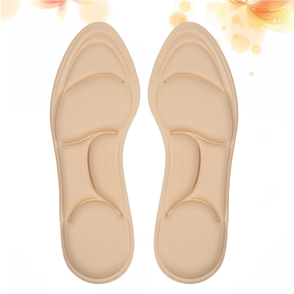 

5D Sports Insoles Shock Absorbing Breathable Super Soft Sponge Cushion Exercise Inserts Comfort Massage Pad Walking Standing