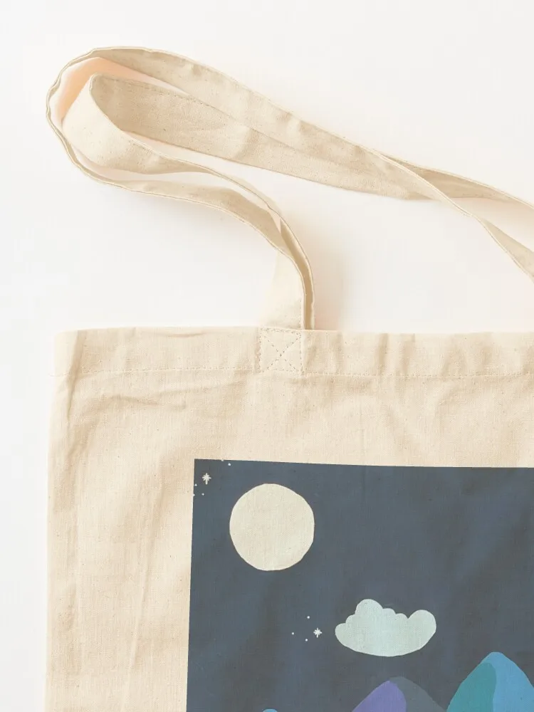 حقيبة تسوق على شكل قمر صحراوي، حقيبة قماش قابلة للطي، حقيبة تسوق من القماش للنساء