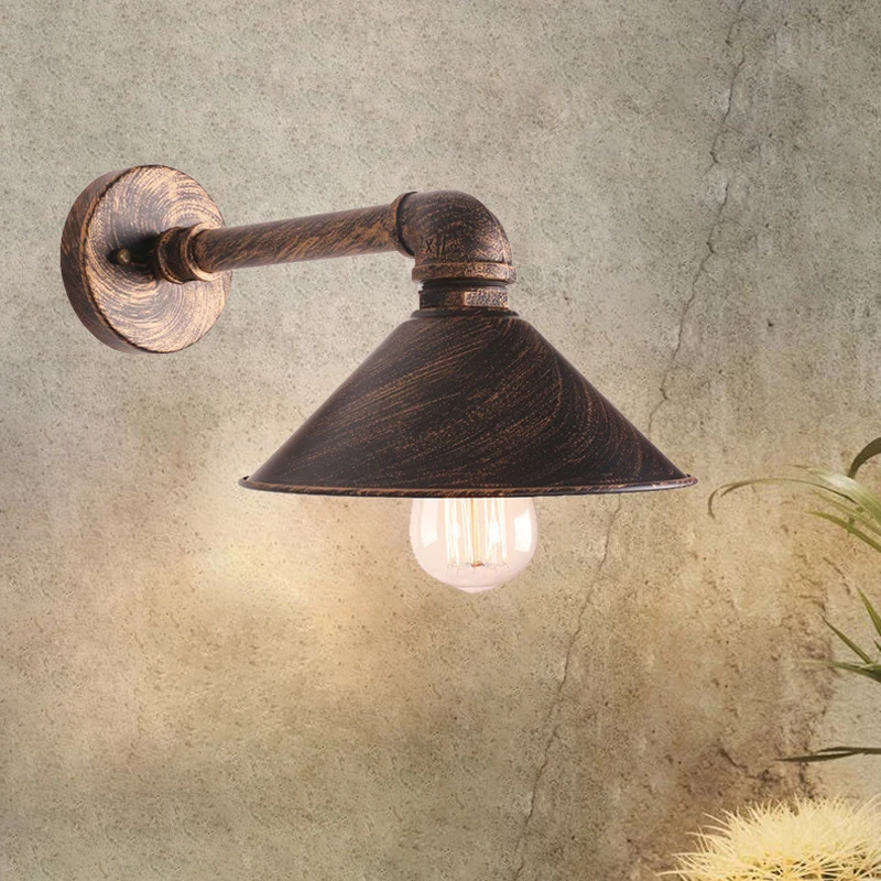 

Retro Industrial Style American Water Pipe Wall Lamp Personalized Coffee Shop Restaurant Iron Lighting Loft Aisle Wall Sconce