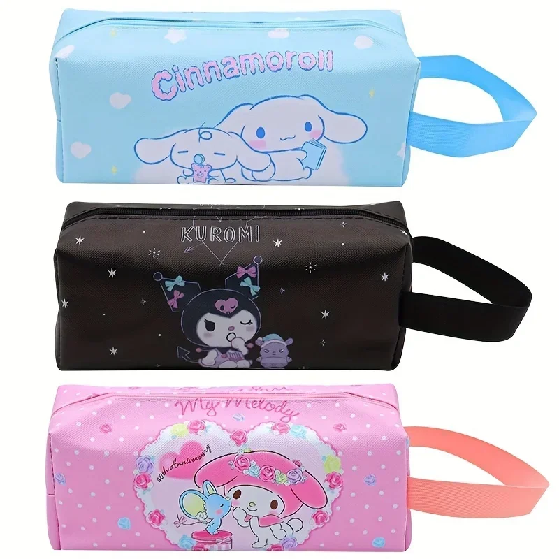 

Sanrio Pen Bag Hello Kittys Cinnamoroll My melody Kuromi Cartoon Anime Makeup Bag Student Stationery Storage Bag Gift