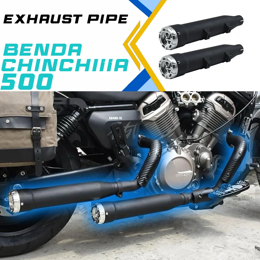 

Выхлопная труба BENDA Chinchi IIa 500 Cobra, двойные выходы с правой стороны, глубокий и резонирующий звук.